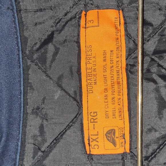 Vtg. Durable Press Lined Worker Jacket Navy Blue - Picture 2 of 5